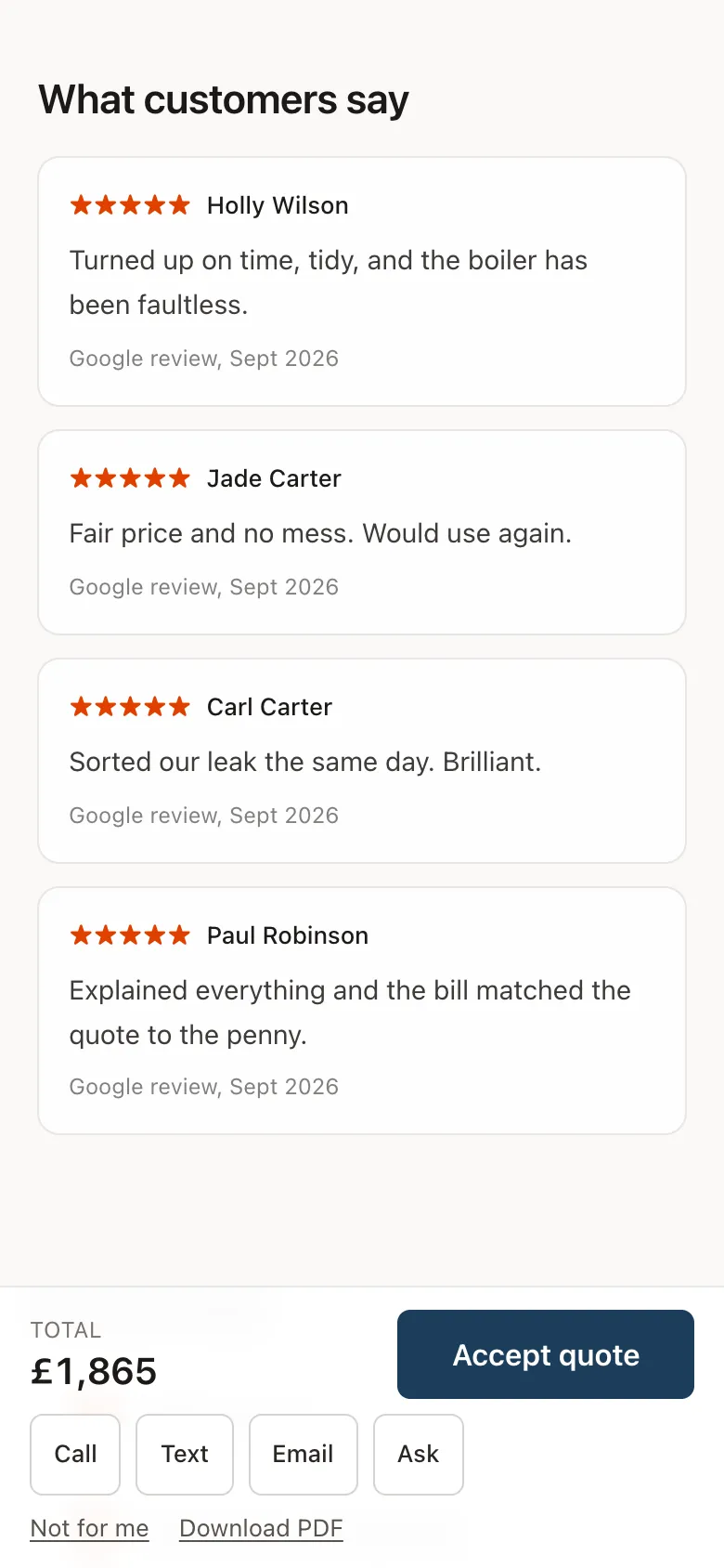 Your reviews